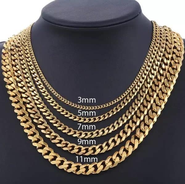 8a41c062-b764-4fe0-8d9d-8c774317f12b.jpg Stainless Steel Gold Silver Chain Cuban Curb Womens Mens Necklace